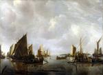 欧洲12-19世纪油画三_CAPPELLE, Jan van de - A River Scene with Dutch Vessels Becalmed